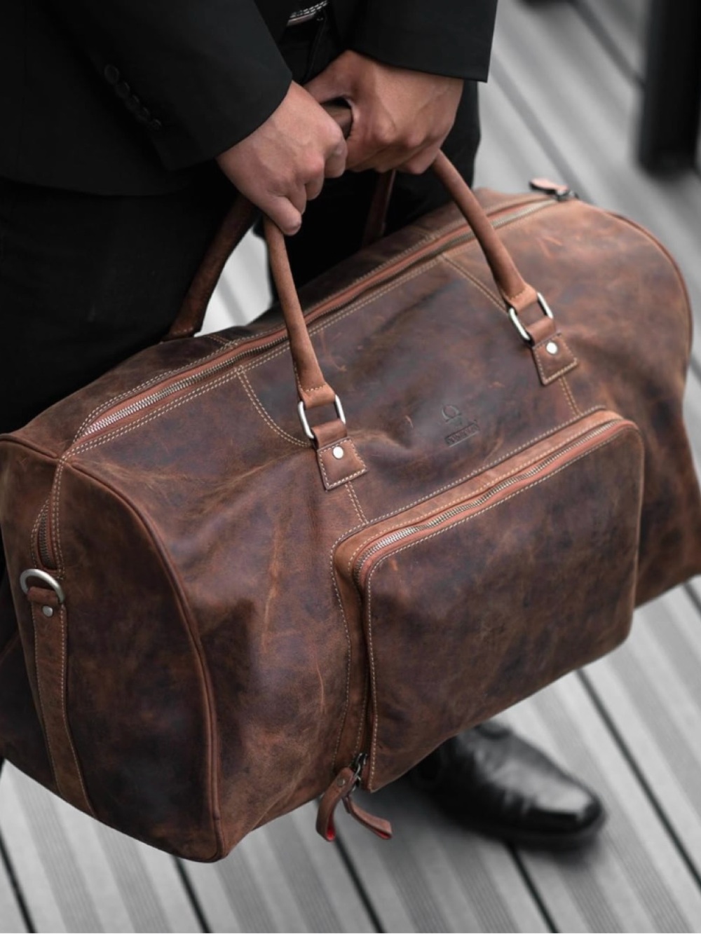 DONBOLSO Leather Duffel Bag